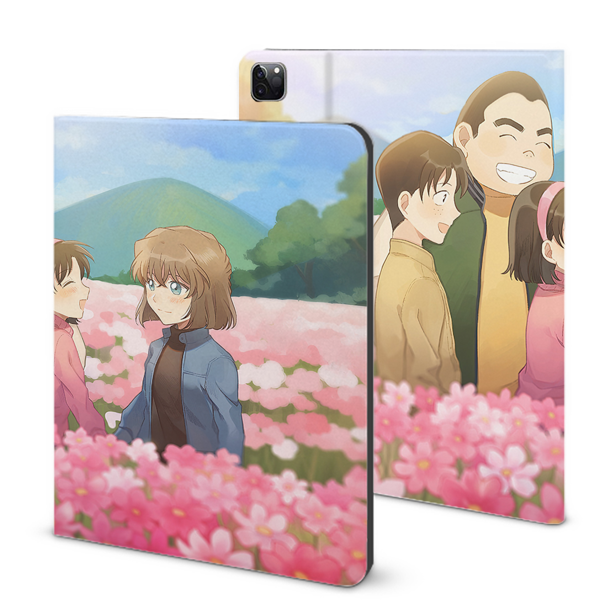 （画像用） 名探偵コナン Detective Conan IPad ケース ブック型 PUレザー TPU 耐衝撃 軽量 薄型 ペン収納なし 全面保護 IPad 各モデル対応